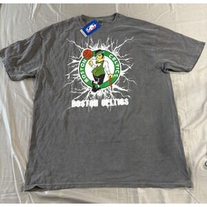 Blue 84 Boston Celtics NBA Lightning Graphic T-Shirt Mens XL Charcoal Grey New